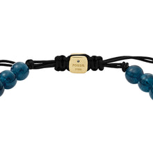 Load image into Gallery viewer, Bracciale a perline Superman x Fossil blu navy e acciaio