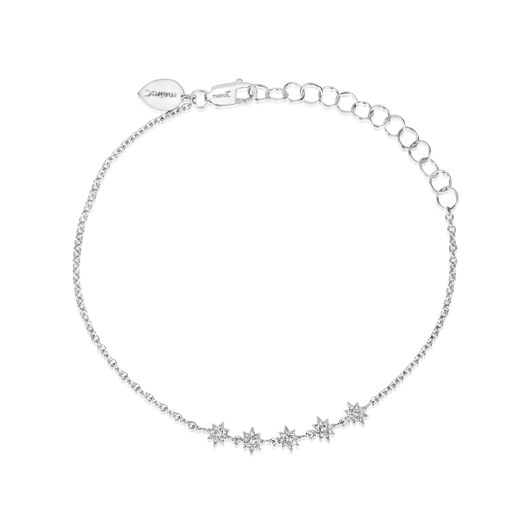 Bracciale stelle in oro 18t e diamanti