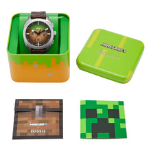 Load image into Gallery viewer, Cronografo Minecraft x Fossil Grass Block in edizione limitata 1825 pz mondo
