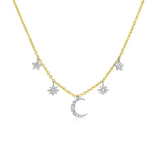 Carica l&#39;immagine nel visualizzatore di Gallery, Collana Moon and Stars Sisterly Style
