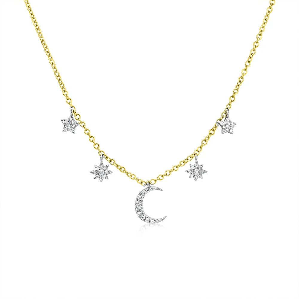 Collana Moon and Stars Sisterly Style