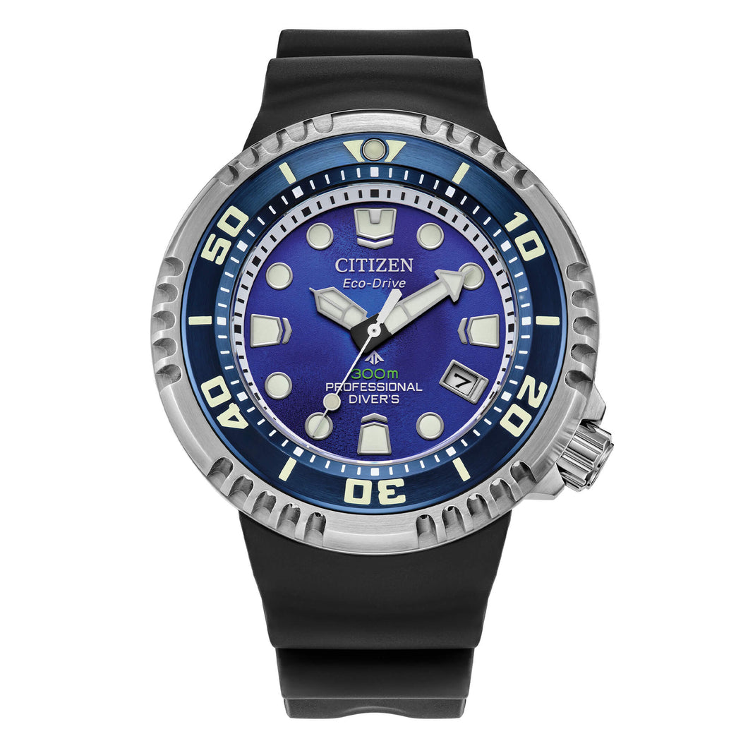 Diver's Eco Drive 300 mt Gas Diver United with Blue Lim.Ed.