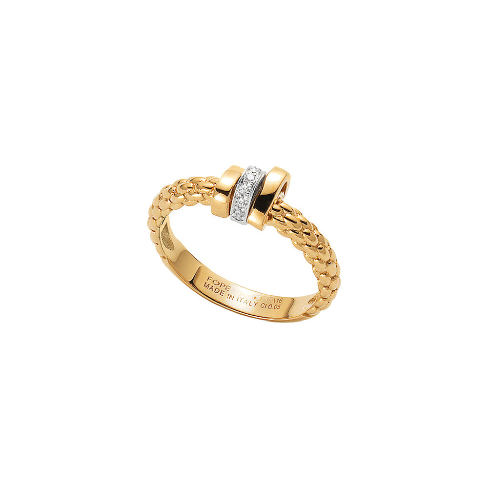FOPE Ring with diamonds